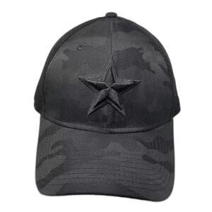 New Era Dallas Cowboys NFL Black Gray Camo 39THIRTY Mesh Stretch Fit Cap Size L